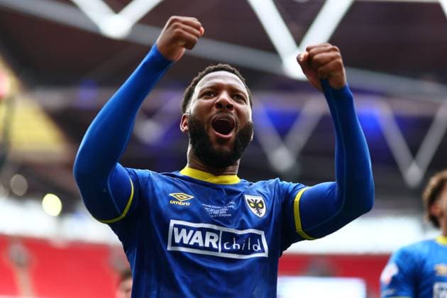 Myles Hippolyte of AFC Wimbledon celebrates at full time AFC Wimbledon v Walsall, EFL Sky Bet League Two, Play-Off Final, Football, Wembley Stadium, London, UK - 26 May 2025 EDITORIAL USE ONLY No use with unauthorised audio, video, data, fixture lists, club league logos or live services. Online in-match use limited to 120 images, no video emulation. No use in betting, games or single club league player publications. Copyright: xJamesxMarsh Shutterstockx 15316457hc