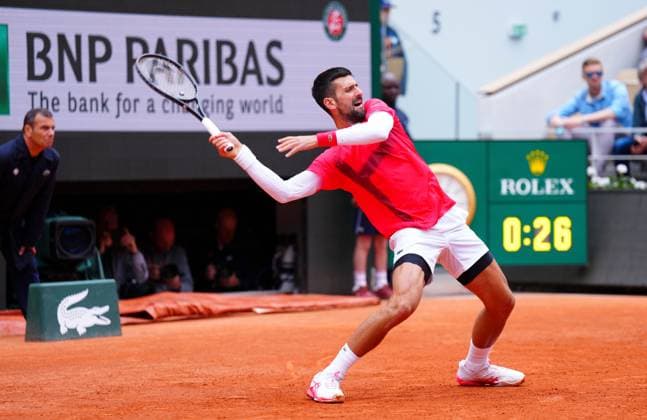 Novak Djokovic French Open Tennis, Day Three, Tennis, Roland Garros, Paris, France - 27 May 2025 EDITORIAL USE ONLY No use with unauthorised audio, video, data, fixture lists, club league logos or live services. Online in-match use limited to 120 images, no video emulation. No use in betting, games or single club league player publications. Copyright: xJavierxGarcia Shutterstockx 15314625cy