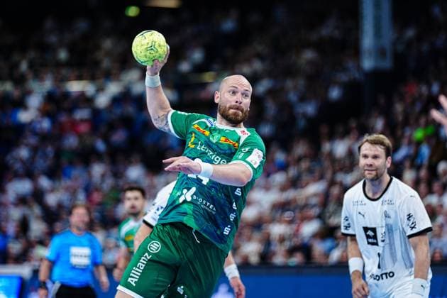 Wurf Tor Moritz Preuss (SC DHfK Leipzig, 24) GER, THW Kiel vs. SC DHfK Leipzig, Handball, Bundesliga, Spieltag, 31, Saison 2024 2025, 28.05.2025 GER, THW Kiel vs. SC DHfK Leipzig, Handball, Bundesliga, Spieltag, 31, Saison 2024 2025, 28.05.2025 Kiel Copyright: xEibner-Pressefoto MarcelxvonxFehrnx EP_MFN