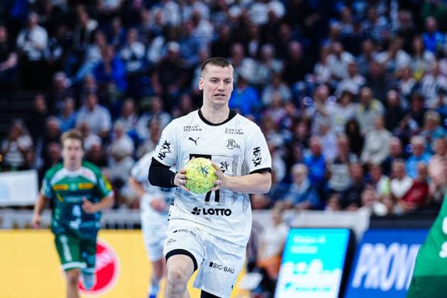 Elias Ellefsen a Skipagotu (THW Kiel, 71) GER, THW Kiel vs. SC DHfK Leipzig, Handball, Bundesliga, Spieltag, 31, Saison 2024 2025, 28.05.2025 GER, THW Kiel vs. SC DHfK Leipzig, Handball, Bundesliga, Spieltag, 31, Saison 2024 2025, 28.05.2025 Kiel Copyright: xEibner-Pressefoto MarcelxvonxFehrnx EP_MFN
