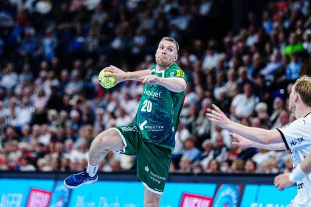 Wurf Tor William Bogojevic (SC DHfK Leipzig, 20) GER, THW Kiel vs. SC DHfK Leipzig, Handball, Bundesliga, Spieltag, 31, Saison 2024 2025, 28.05.2025 GER, THW Kiel vs. SC DHfK Leipzig, Handball, Bundesliga, Spieltag, 31, Saison 2024 2025, 28.05.2025 Kiel Copyright: xEibner-Pressefoto MarcelxvonxFehrnx EP_MFN