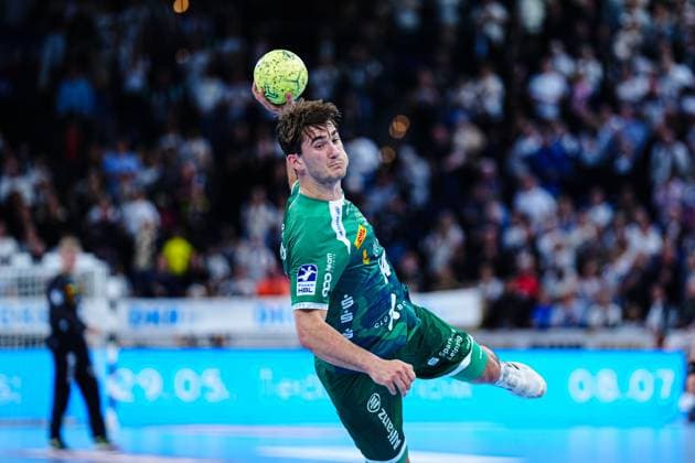 Wurf Tor Stephan Seitz (SC DHfK Leipzig, 44) GER, THW Kiel vs. SC DHfK Leipzig, Handball, Bundesliga, Spieltag, 31, Saison 2024 2025, 28.05.2025 GER, THW Kiel vs. SC DHfK Leipzig, Handball, Bundesliga, Spieltag, 31, Saison 2024 2025, 28.05.2025 Kiel Copyright: xEibner-Pressefoto MarcelxvonxFehrnx EP_MFN