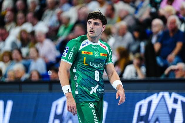 Lucas Krzikalla (SC DHfK Leipzig, 08) GER, THW Kiel vs. SC DHfK Leipzig, Handball, Bundesliga, Spieltag, 31, Saison 2024 2025, 28.05.2025 GER, THW Kiel vs. SC DHfK Leipzig, Handball, Bundesliga, Spieltag, 31, Saison 2024 2025, 28.05.2025 Kiel Copyright: xEibner-Pressefoto MarcelxvonxFehrnx EP_MFN