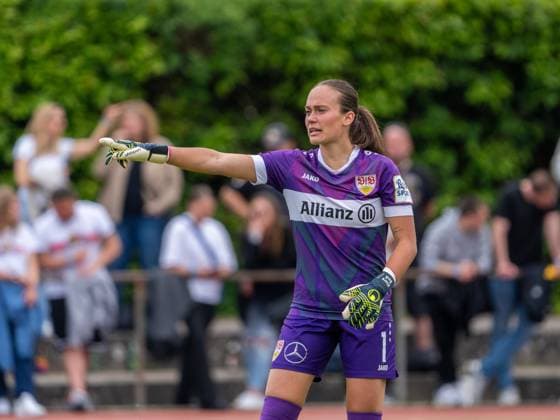 Kiara Beck (VfB Stuttgart, 1), VfB Stuttgart vs VfL Herrenberg, Fußball, Frauen WFV-Verbandspokal Finale, Saison 2024 2025, 29.05.2025, VfB Stuttgart vs VfL Herrenberg, Fußball, Frauen WFV-Verbandspokal Finale, Saison 2024 2025, 29.05.2025 Stuttgart Copyright: xEibner-Pressefoto MaxxVogelx EP_MVL