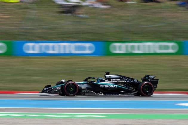 George Russell (Mercedes-AMG Petronas F1 Team, Großbritannien, 63) im F1 W16, ESP, Formel 1 Weltmeisterschaft, Aramco Grand Prix von Spanien, Circuit de Barcelona Catalunya, Freies Training, Saison 2025, 31.05.2025 ESP, Formel 1 Weltmeisterschaft, Aramco Grand Prix von Spanien, Circuit de Barcelona Catalunya, Freies Training, Saison 2025, 31.05.2025 Barcelona Copyright: xEibner-Pressefoto Memmlerx EP_MMR