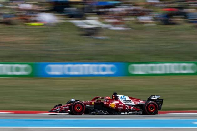 Charles Leclerc (Scuderia Ferrari HP, Monaco, 16) im SF-25, ESP, Formel 1 Weltmeisterschaft, Aramco Grand Prix von Spanien, Circuit de Barcelona Catalunya, Freies Training, Saison 2025, 31.05.2025 ESP, Formel 1 Weltmeisterschaft, Aramco Grand Prix von Spanien, Circuit de Barcelona Catalunya, Freies Training, Saison 2025, 31.05.2025 Barcelona Copyright: xEibner-Pressefoto Memmlerx EP_MMR