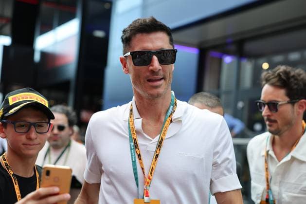 Robert Lewandowski, Fussballspieler, FC Barcelona, Barca Qualifying, ESP, Formel 1 Weltmeisterschaft, Aramco Grand Prix von Spanien, Circuit de Barcelona Catalunya, Saison 2025, 31.05.2025 ITA, Formel 1 Weltmeisterschaft, Spanish Grand Prix, 31.05.2024 Barcelona Copyright: xEibner-Pressefoto AnnikaxGrafx EP_AGF