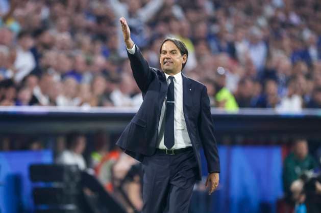 Trainer Simone Inzaghi (FC Internazionale Milano) gestikuliert, UEFA Champions League Final 2025, Paris Saint-Germain and FC Internazionale Milano, Allianz Arena am 31. May 2025 in München, Deutschland. (Foto von Marco Steinbrenner DeFodi Images) Trainer Simone Inzaghi (FC Internazionale Milano) gestures, UEFA Champions League Final 2025, Paris Saint-Germain and FC Internazionale Milano, Munich Football Arena, May 31, 2025 in Munich, Germany. (Photo by Marco Steinbrenner DeFodi Images)