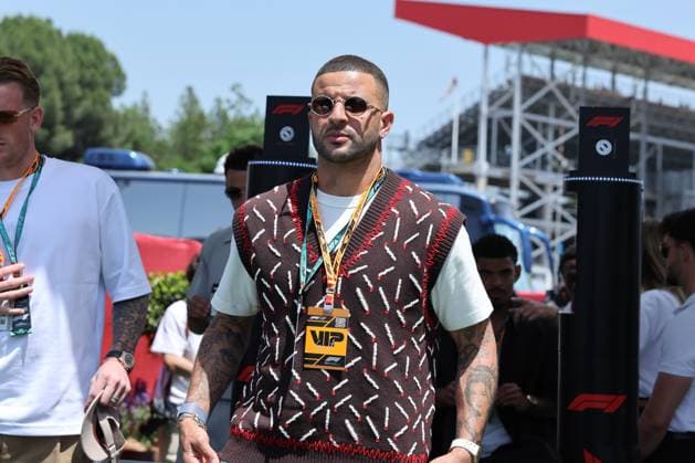 Kyle Walker, englische Fussballnationalmannschaft, Race day, ESP, Formel 1 Weltmeisterschaft, Aramco Grand Prix von Spanien, Circuit de Barcelona Catalunya, Saison 2025, 01.06.2025 ITA, Formel 1 Weltmeisterschaft, Spanish Grand Prix, 01.06.2024 Barcelona Copyright: xEibner-Pressefoto AnnikaxGrafx EP_AGF