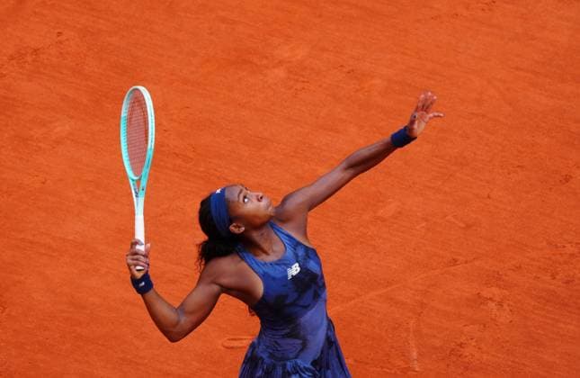 Coco Gauff in fourth round action French Open Tennis, Day Nine, Tennis, Roland Garros, Paris, France - 02 Jun 2025 EDITORIAL USE ONLY No use with unauthorised audio, video, data, fixture lists, club league logos or live services. Online in-match use limited to 120 images, no video emulation. No use in betting, games or single club league player publications. Copyright: xJavierxGarcia Shutterstockx 15335297a