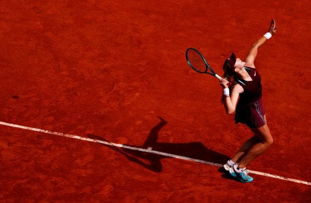 Mirra Andreeva in fourth round action French Open Tennis, Day Nine, Tennis, Roland Garros, Paris, France - 02 Jun 2025 EDITORIAL USE ONLY No use with unauthorised audio, video, data, fixture lists, club league logos or live services. Online in-match use limited to 120 images, no video emulation. No use in betting, games or single club league player publications. Copyright: xJavierxGarcia Shutterstockx 15335297ab