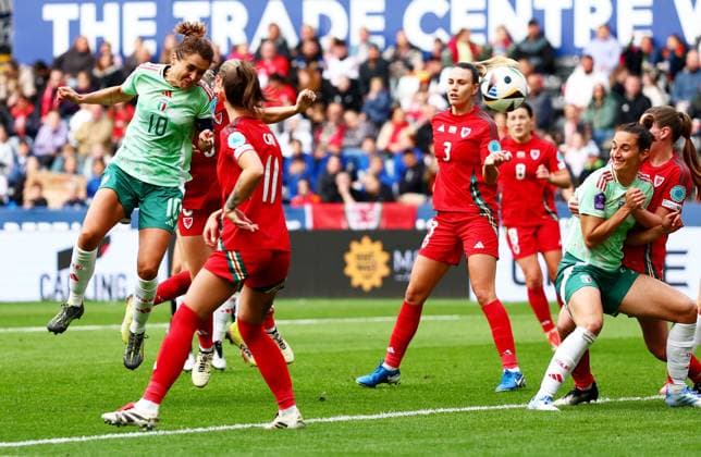 Cristiana Girelli of Italy scores a goal to make the score 0-4. Wales Women v Italy Women, UEFA Women s Nations League - League A - Group 4, Football, Swansea.com Stadium, Swansea, Wales, UK - 03 Jun 2025 EDITORIAL USE ONLY No use with unauthorised audio, video, data, fixture lists, club league logos or live services. Online in-match use limited to 120 images, no video emulation. No use in betting, games or single club league player publications. Copyright: xJamesxMarsh Shutterstockx 15338010bf