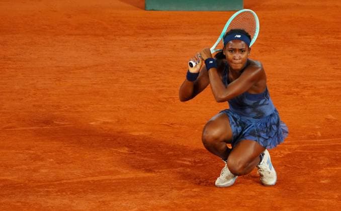 Coco Gauff during her semi final win over Lois Boisson French Open Tennis, Day Twelve, Tennis, Roland Garros, Paris, France - 05 Jun 2025 EDITORIAL USE ONLY No use with unauthorised audio, video, data, fixture lists, club league logos or live services. Online in-match use limited to 120 images, no video emulation. No use in betting, games or single club league player publications. Copyright: xJavierxGarcia Shutterstockx 15337995bk