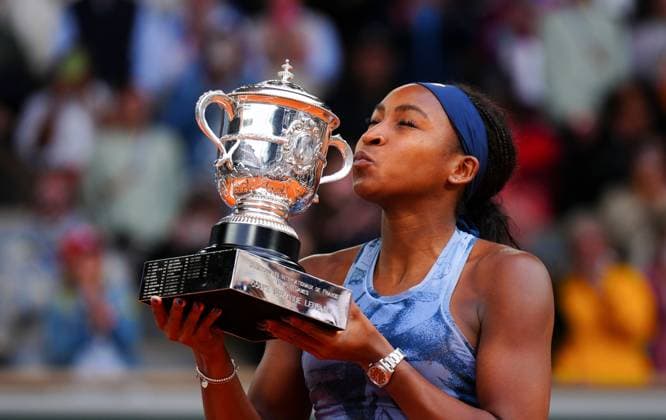 Coco Gauff wins the French Open French Open Tennis, Day Fourteen, Tennis, Roland Garros, Paris, France - 07 Jun 2025 EDITORIAL USE ONLY No use with unauthorised audio, video, data, fixture lists, club league logos or live services. Online in-match use limited to 120 images, no video emulation. No use in betting, games or single club league player publications. Copyright: xJavierxGarcia Shutterstockx 15346223ag