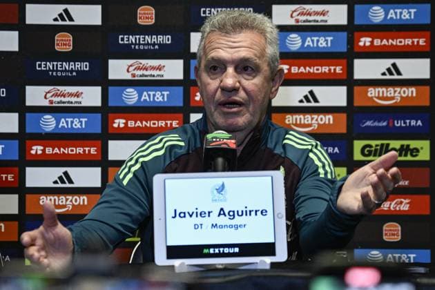press conference, PK, Pressekonferenz of Mexico ahead of friendly against Turkiye in 2026 World Cup Qualifier preparations CHAPEL HILL, UNITED STATES - JUNE 9: Head Coach of Mexico Javier Aguirre attends a press conference at Kenan Stadium in North Carolina ahead of a friendly football match against Turkiye, as part of preparations for the 2026 FIFA World Cup, WM, Weltmeisterschaft, Fussball qualifiers, in Chapel Hill, United States on June 9, 2025. Celal Gunes Anadolu North Carolina United States. Editorial use only. Please get in touch for any other usage. Copyright: x2025xAnadoluxCelalxGunesx
