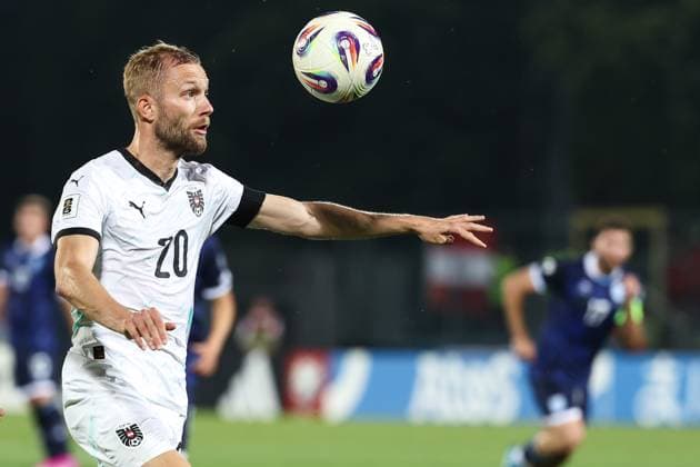 SOCCER - FIFA WC quali, SMR vs AUT SERRAVALLE,SAN MARINO,10.JUN.25 - SOCCER - FIFA World Cup, WM, Weltmeisterschaft, Fussball 2026, European Qualifiers, group stage, OEFB international match, Länderspiel, Nationalmannschaft San Marino vs Austria. Image shows Konrad Laimer (AUT). GEPAxpictures xArminxRauthner