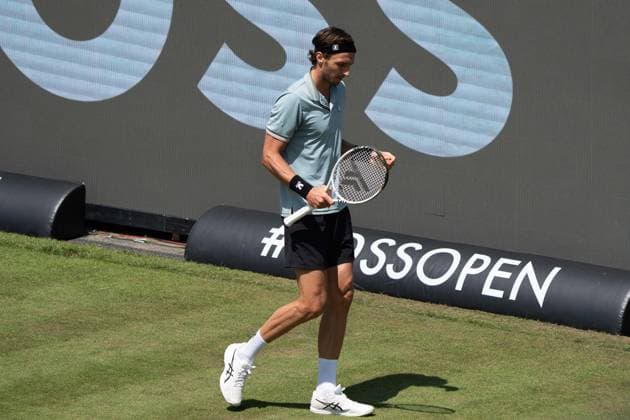 Freude bei Arthur Rinderknech, Arthur Rinderknech vs. Marton Fucsovics, Tennis, ATP, Tennis Herren Turnier, Boss-Open, Center-Court, Achtelfinale, 11.06.2025, Arthur Rinderknech vs. Marton Fucsovics, Tennis, ATP-Turnier, Boss-Open, Center-Court, Achtelfinale, 11.06.2025, Stuttgart Copyright: xEibner-Pressefoto EdwardxCheungx EP_ECG