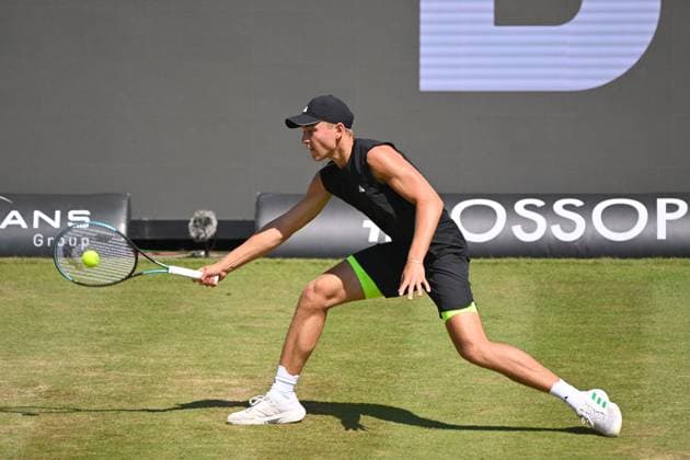 Justin ENGEL (GER), Jubel,Freude,Begeisterung, Aktion,Einzelaktion,Einzelbild, Freisteller,Ganzkoerperaufnahme,ganze Figur. Tennis Boss Open 2025 am 12.06. 2025 auf dem Weissenhof in Stuttgart, Â
