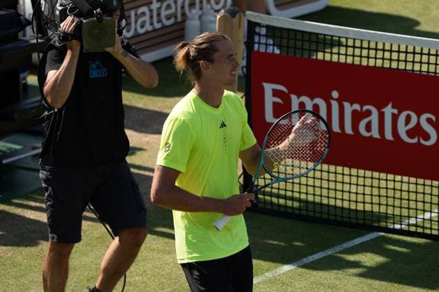 Alexander Zverev Emotionen, Freude, Sieg, Alexander Zverev vs. Corentin Moutet, Tennis, ATP, Tennis Herren Turnier, Boss-Open, Center-Court, Achtelfinale, 12.06.2025, Alexander Zverev vs. Corentin Moutet, Tennis, ATP-Turnier, Boss-Open, Center-Court, Achtelfinale, 12.06.2025, Stuttgart Copyright: xEibner-Pressefoto EdwardxCheungx EP_ECG