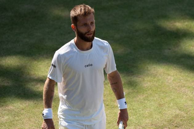 Corentin Moutet Nahaufnahme, Portrait, Alexander Zverev vs. Corentin Moutet, Tennis, ATP, Tennis Herren Turnier, Boss-Open, Center-Court, Achtelfinale, 12.06.2025, Alexander Zverev vs. Corentin Moutet, Tennis, ATP-Turnier, Boss-Open, Center-Court, Achtelfinale, 12.06.2025, Stuttgart Copyright: xEibner-Pressefoto EdwardxCheungx EP_ECG