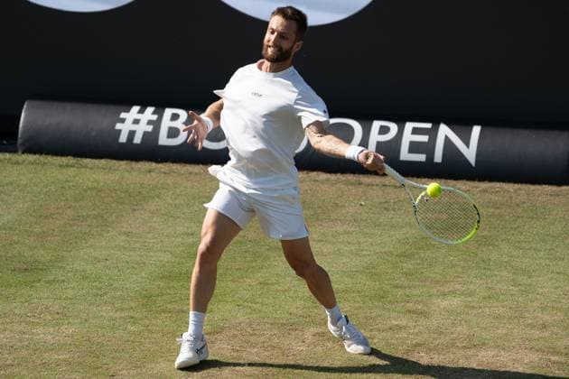 Corentin Moutet Aktion, Alexander Zverev vs. Corentin Moutet, Tennis, ATP, Tennis Herren Turnier, Boss-Open, Center-Court, Achtelfinale, 12.06.2025, Alexander Zverev vs. Corentin Moutet, Tennis, ATP-Turnier, Boss-Open, Center-Court, Achtelfinale, 12.06.2025, Stuttgart Copyright: xEibner-Pressefoto EdwardxCheungx EP_ECG