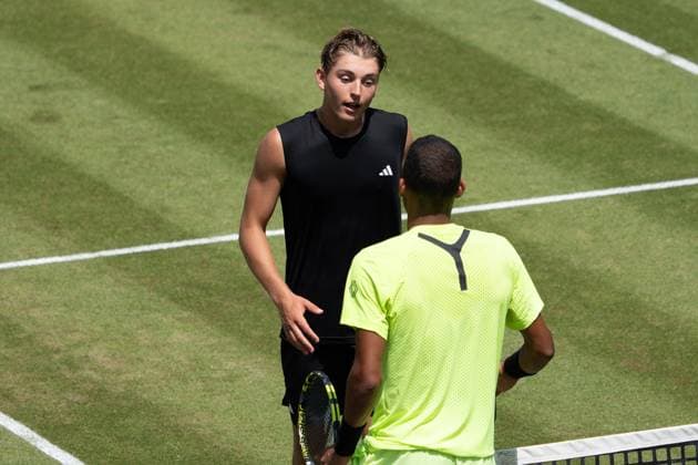 Justin Engel scheidet aus, Abschied, Emotionen, Justin Engel vs. Felix Auger-Aliassime, Tennis, ATP, Tennis Herren Turnier, Boss-Open, Center-Court, Viertelfinale, 13.06.2025, Justin Engel vs. Felix Auger-Aliassime, Tennis, ATP-Turnier, Boss-Open, Center-Court, Viertelfinale, 13.06.2025, Stuttgart Copyright: xEibner-Pressefoto EdwardxCheungx EP_ECG