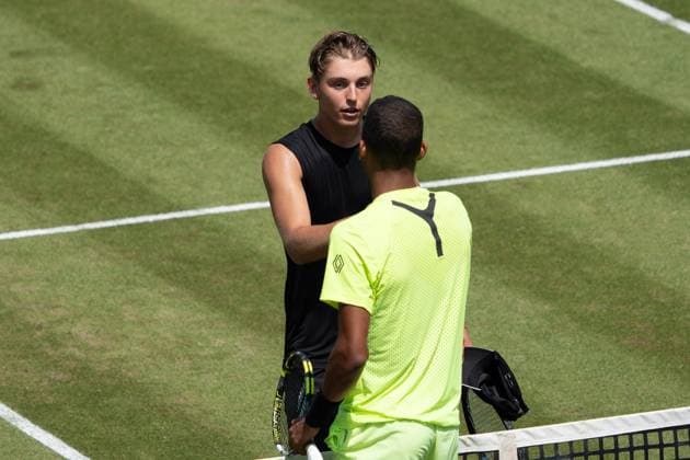 Justin Engel scheidet aus, Abschied, Emotionen, Justin Engel vs. Felix Auger-Aliassime, Tennis, ATP, Tennis Herren Turnier, Boss-Open, Center-Court, Viertelfinale, 13.06.2025, Justin Engel vs. Felix Auger-Aliassime, Tennis, ATP-Turnier, Boss-Open, Center-Court, Viertelfinale, 13.06.2025, Stuttgart Copyright: xEibner-Pressefoto EdwardxCheungx EP_ECG