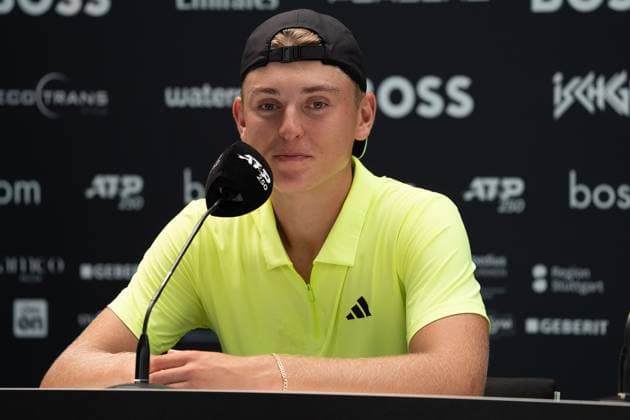 Justin Engel PK, Interview, Justin Engel vs. Felix Auger-Aliassime, Tennis, ATP, Tennis Herren Turnier, Boss-Open, Center-Court, Viertelfinale, 13.06.2025, Marton Fucsovics vs. Taylor Fritz, Tennis, ATP-Turnier, Boss-Open, Center-Court, Viertelfinale, 13.06.2025, Stuttgart Copyright: xEibner-Pressefoto EdwardxCheungx EP_ECG