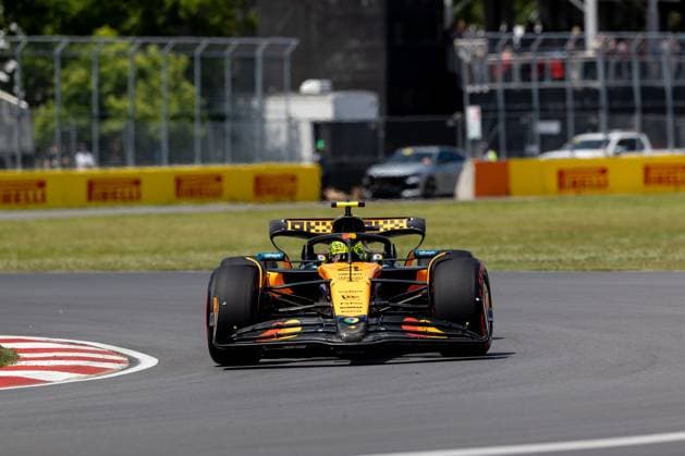Lando Norris (McLaren Formula 1 Team, Großbritannien 04) im MCL39, CAN, Formel 1 Weltmeisterschaft, Grand Prix von Kanada, Circuit Gilles Villeneuve, Freies Training 1, Saison 2025, 13.06.2025 CAN, Formel 1 Weltmeisterschaft, Grand Prix von Kanada, Circuit Gilles Villeneuve, Freies Training 1, Saison 2025, 13.06.2025 Montreal Copyright: xEibner-Pressefoto MarcelxFischerx EP_MFI