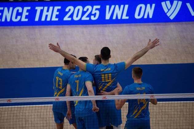 Ukraine vs Cuba RIO DE JANEIRO, RJ - 13.06.2025: UKRAINE VS CUBA - Tupchii (UKR), Synytsia (UKR), Semeniuk (UKR), during a match valid for the Volleyball Nations League (VNL), held on June 13, 2025, at the Maracanazinho gymnasium, in Rio de Janeiro, RJ, Brazil. (Photo: Renato Assis Fotoarena) x2753706x RenatoxAssis