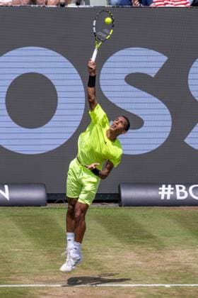 Felix Auger-Aliassime (CAN). xettx, Deutschland, Stuttgart, 14.06.2025, Tennis, Boss Open, 2025, Halbfinale, F. Auger-Aliassime (CAN) - T. Fritz (USA), TC Weissenhof, Center Court