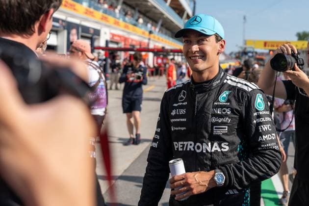 George Russell (Mercedes-AMG Petronas F1 Team, Großbritannien, 63), CAN, Formel 1 Weltmeisterschaft, Grand Prix von Kanada, Circuit Gilles Villeneuve, Qualifying, Saison 2025, 14.06.2025 CAN, Formel 1 Weltmeisterschaft, Grand Prix von Kanada, Circuit Gilles Villeneuve, Qualifying, Saison 2025, 14.06.2025 Montreal Copyright: xEibner-Pressefoto MarcelxFischerx EP_MFI