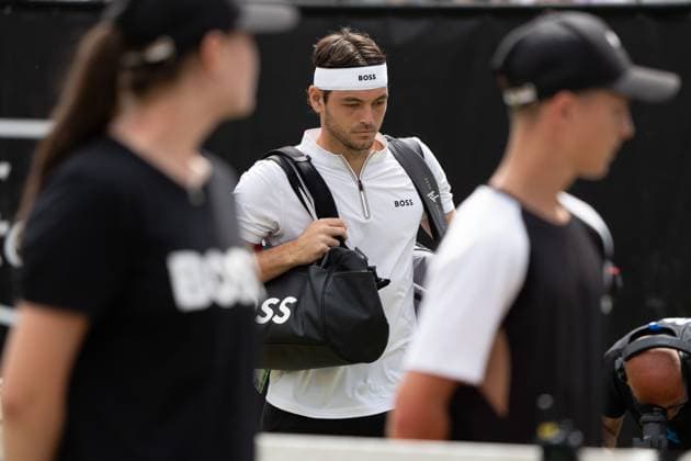 Taylor Fritz, Einlauf, Spielbeginn, Alexander Zverev vs. Taylor Fritz, Tennis, ATP, Tennis Herren Turnier, Boss-Open, Center-Court, Finale, 15.06.2025, Alexander Zverev vs. Taylor Fritz, Tennis, ATP-Turnier, Boss-Open, Center-Court, Finale, 15.06.2025, Stuttgart Copyright: xEibner-Pressefoto EdwardxCheungx EP_ECG