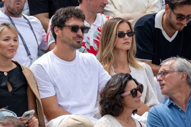 Mats Hummels mit seiner Freundin Nicola Cavanis. xettx, Deutschland, Stuttgart, 15.06.2025, Tennis, Boss Open, 2025, Finale, A. Zverev (GER) - T. Fritz (USA), TC Weissenhof, Center Court