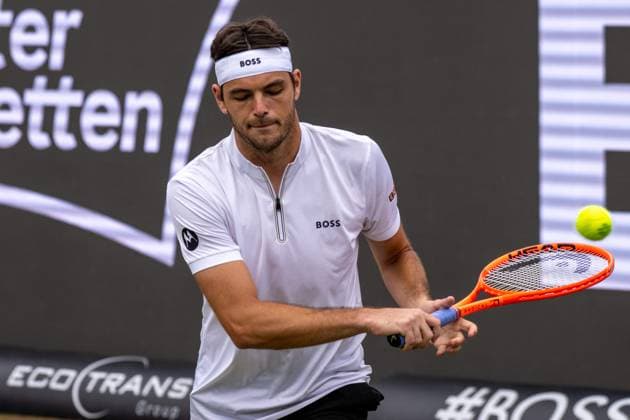 Taylor Fritz (USA). xettx, Deutschland, Stuttgart, 15.06.2025, Tennis, Boss Open, 2025, Finale, A. Zverev (GER) - T. Fritz (USA), TC Weissenhof, Center Court