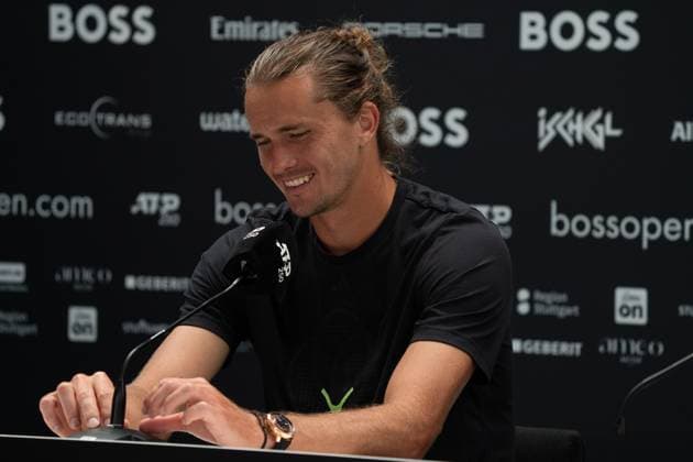 Alexander Zverev, Pressekonferenz, PK, Interview, Alexander Zverev vs. Taylor Fritz, Tennis, ATP, Tennis Herren Turnier, Boss-Open, Center-Court, Finale, 15.06.2025, Alexander Zverev vs. Taylor Fritz, Tennis, ATP-Turnier, Boss-Open, Center-Court, Finale, 15.06.2025, Stuttgart Copyright: xEibner-Pressefoto EdwardxCheungx EP_ECG