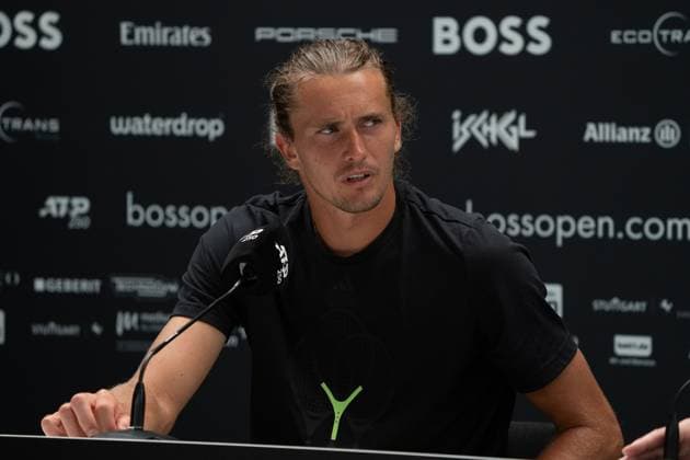 Alexander Zverev, Pressekonferenz, PK, Interview, Alexander Zverev vs. Taylor Fritz, Tennis, ATP, Tennis Herren Turnier, Boss-Open, Center-Court, Finale, 15.06.2025, Alexander Zverev vs. Taylor Fritz, Tennis, ATP-Turnier, Boss-Open, Center-Court, Finale, 15.06.2025, Stuttgart Copyright: xEibner-Pressefoto EdwardxCheungx EP_ECG