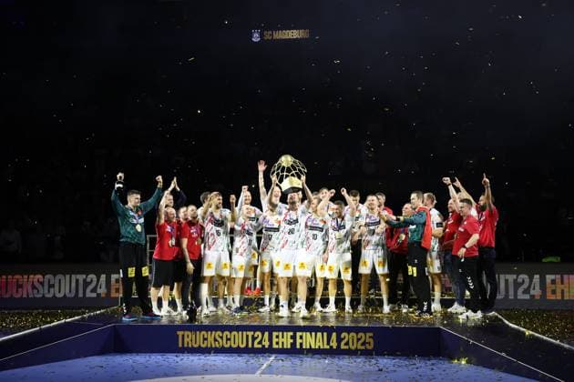 v.l. SC Magdeburg Winner SC Magdeburg vs. Fuechse Berlin , Handball, Finale, TruckScout24 EHF FINAL4, EHF Champions League Men, Spielzeit 2024 2025, 15.06.2025 SC Magdeburg vs. Fuechse Berlin , Handball, Finale, TruckScout24 EHF FINAL4, EHF Champions League Men, Spielzeit 2024 2025, 15.06.2025 Koeln Copyright: xEibner-Pressefoto ThomasxStoeckerx EP_TSR