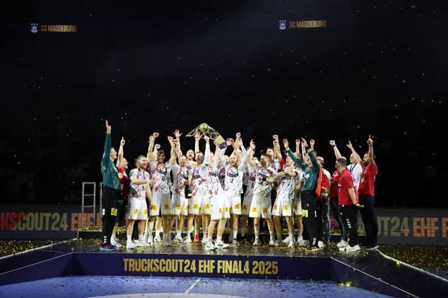 v.l. SC Magdeburg Winner SC Magdeburg vs. Fuechse Berlin , Handball, Finale, TruckScout24 EHF FINAL4, EHF Champions League Men, Spielzeit 2024 2025, 15.06.2025 SC Magdeburg vs. Fuechse Berlin , Handball, Finale, TruckScout24 EHF FINAL4, EHF Champions League Men, Spielzeit 2024 2025, 15.06.2025 Koeln Copyright: xEibner-Pressefoto ThomasxStoeckerx EP_TSR
