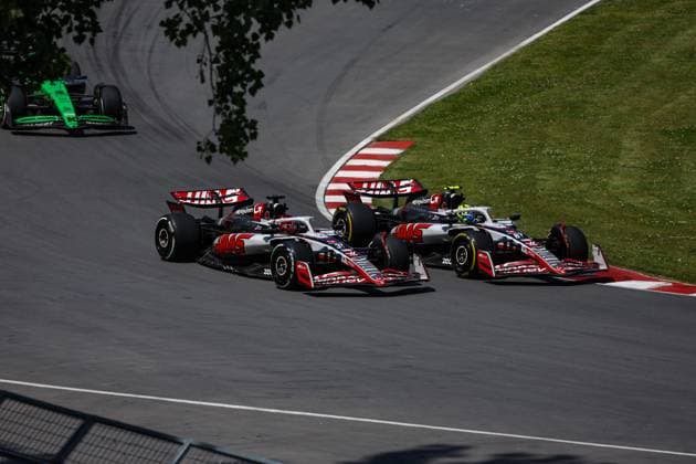 F1 - CANADIAN GRAND PRIX 2025 31 OCON Esteban (fra), Haas F1 Team VF-25 Ferrari, action, 87 BEARMAN Ollie Oliver (gbr), Haas F1 Team VF-25 Ferrari, action during the Formula 1 Pirelli Grand Prix du Canada 2025, 10th round of the 2025 FIA Formula One World Championship, WM, Weltmeisterschaft from June 14 to 16, 2025 on the Circuit Gilles Villeneuve, in Montrà al, Canada - MontrCanada Copyright: xFLORENTxGOODENx