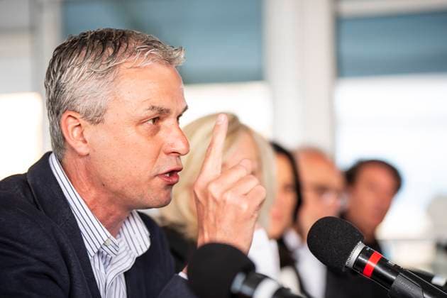 June 17, 2025, Montreal, Pq, CANADA: Jean-Philippe Paradis, president of Formula One Grand Prix, Canada, gives remarks on a Canadian Grand Prix contract extension during a press conference, PK, Pressekonferenz in Montreal on Tuesday, June 17, 2025. Canada News - June 17, 2025 - ZUMAc35_ 20250617_zaf_c35_012 Copyright: xChristopherxKatsarovx