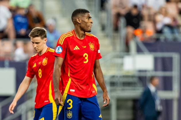 SPAIN U21, U 21 - ENGLAND U21 Cristhian Mosquera of Spain during the UEFA European Under-21 Championship 2025 Quarterfinal football match between Spain U21 and England U21. Stadium City Arena, Trnava, Slovakia, June 21, 2025. Photo by Branislav Racko Copyright: xx 080A1878