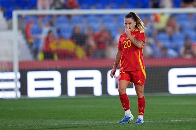 June 27, 2025, Leganes, Madrid, Spain: Claudia Pina of Spain celebrates a goal during the Women s International Friendly, Länderspiel, Nationalmannschaft football match played between Spain and Japan at Butarque stadium on June 27, 2025, in Leganes, Madrid, Spain. Leganes Spain - ZUMAa181 20250627_zaa_a181_004 Copyright: xDennisxAgyemanx