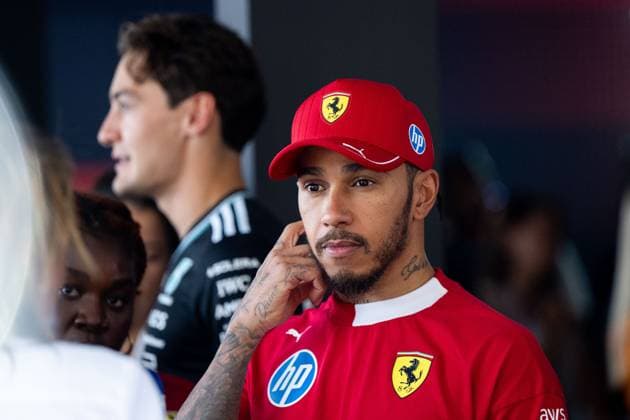Lewis Hamilton (Scuderia Ferrari HP, Großbritannien, 44), dahinter George Russell (Mercedes-AMG Petronas F1 Team, Großbritannien, 63), AUT, Formel 1 Weltmeisterschaft, MSC Cruises Grand Prix von Oesterreich, Red Bull Ring Spielberg, Qualifying Day, Saison 2025, 28.06.2025 AUT, Formel 1 Weltmeisterschaft, MSC Cruises Grand Prix von Oesterreich, Red Bull Ring Spielberg, Qualifying Day, Saison 2025, 28.06.2025 Spielberg Copyright: xEibner-Pressefoto Memmlerx EP_MMR