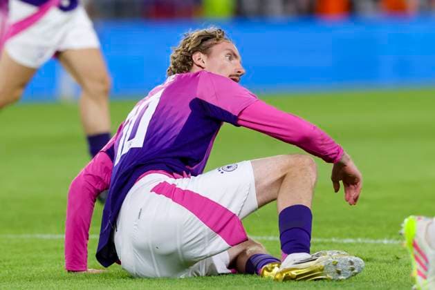 Nick Woltemade (Germany) schaut enttaeuscht, UEFA European Under-21 Championship 2025 Final, England v Germany Final, National Football Stadium am 28. June 2025 in Bratislava, Slowakei. (Foto von Marco Steinbrenner DeFodi Images) Nick Woltemade (Germany) looks dejected, UEFA European Under-21 Championship 2025 Final, England v Germany Final, National Football Stadium, June 28, 2025 in Bratislava, Slovakia. (Photo by Marco Steinbrenner DeFodi Images)