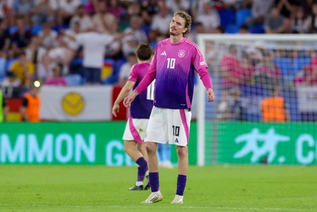 Nick Woltemade (Germany) schaut enttaeuscht, UEFA European Under-21 Championship 2025 Final, England v Germany Final, National Football Stadium am 28. June 2025 in Bratislava, Slowakei. (Foto von Marco Steinbrenner DeFodi Images) Nick Woltemade (Germany) looks dejected, UEFA European Under-21 Championship 2025 Final, England v Germany Final, National Football Stadium, June 28, 2025 in Bratislava, Slovakia. (Photo by Marco Steinbrenner DeFodi Images)