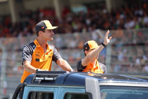 Oscar Piastri (McLaren Formula 1 Team, 81), Lando Norris (McLaren Formula 1 Team, 04), Drivers Parade, Fahrerparade, Grosser Preis von Oesterreich, Motorsport, Herren, Formel 1, 29.06.2025 Spielberg Steiermark Oesterreich