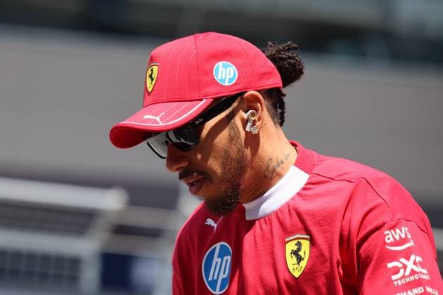 Formel 1, GP Österreich in Spielberg, Fahrerparade Lewis Hamilton (Scuderia Ferrari HP, 44), Drivers Parade, Fahrerparade, Grosser Preis von Oesterreich, Motorsport, Herren, Formel 1, 29.06.2025 Spielberg Steiermark Oesterreich
