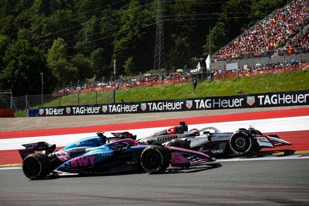 F1 - AUSTRIAN GRAND PRIX 2025 31 OCON Esteban (fra), Haas F1 Team VF-25 Ferrari, action 43 COLAPINTO Franco (arg), Alpine F1 Team A525, action during the Formula 1 MSC Cruises Austrian Grand Prix 2025, 11th round of the 2025 FIA Formula One World Championship, WM, Weltmeisterschaft from June 27 to 29, 2025 on the Red Bull Ring, in Spielberg, Austria - SpielbergAustria Copyright: xXavixBonillax