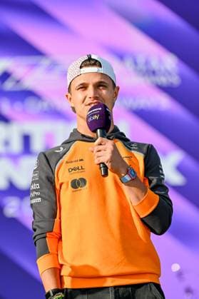 Formula 1 Launch Event, Drivers Silverstone, UK, 03 July, 2025. 03 July 2025. Lando Norris, McLaren, on the ebay Main Stage for the Launch Event at the Formula 1 Qatar Airways British Grand Prix at Silverstone, Northamptonshire, UK., Credit:Lee Floyd Avalon UK, Northamptonshire, Silverstone Copyright: xLeexFloydx xAvalonx 1018158175